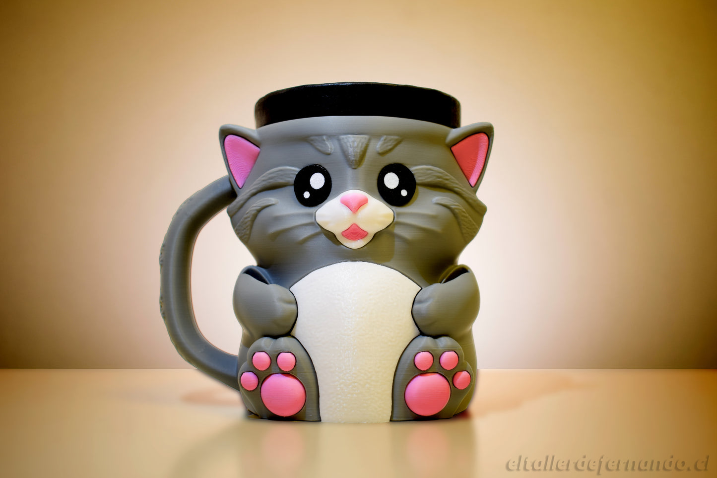 Gato Amermelado – Porta Pote de Helado (450 ml)