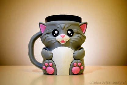 Gato Amermelado – Porta Pote de Helado (450 ml)